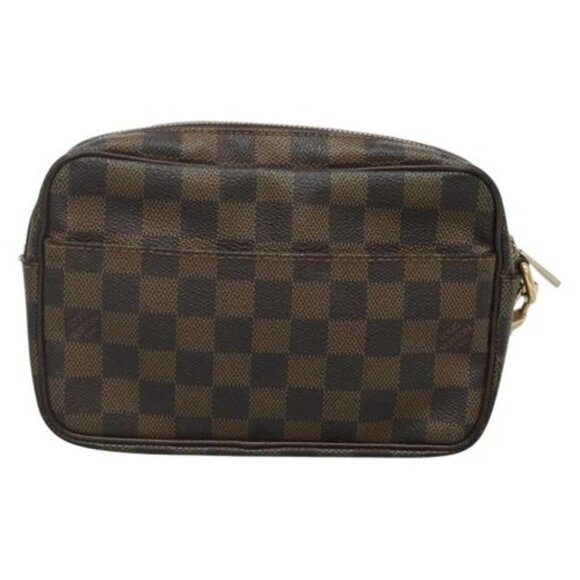 LOUIS VUITTON Damier Ebene Pochette Billets Macau Bag N61739 LV Auth 129777 - Picture 1 of 16